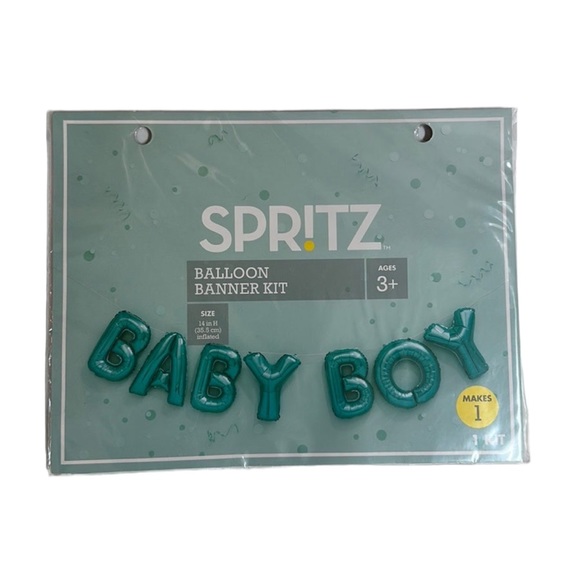 Spritz Party Supplies Baby Boy Foil Balloon Banner Kit By Spritz 4